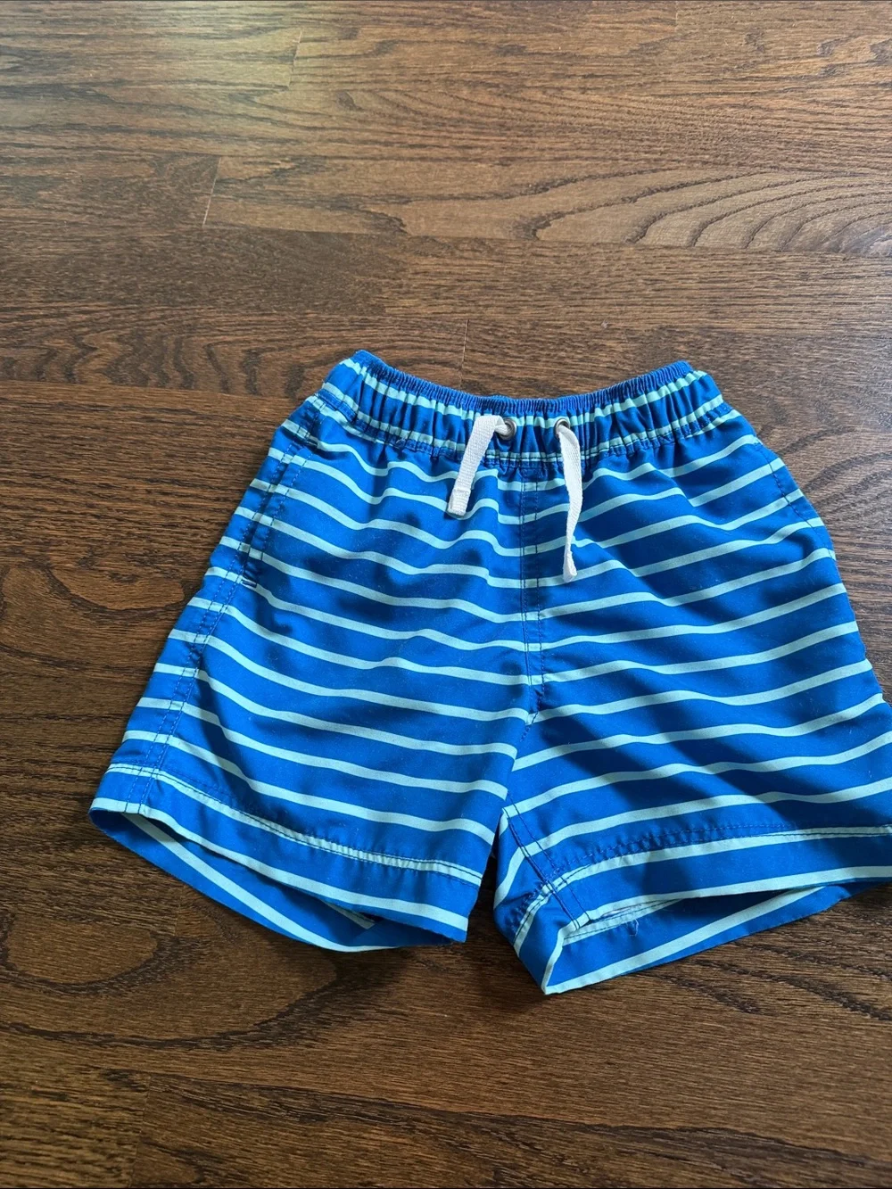 Hanna Andersson Blue Striped Swim Trunks